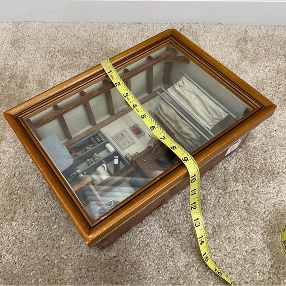 Vintage Miniature Shadow Box Doctor/ Physician’s Office Diorama 13x9x5 Framed, - Picture 8 of 14
